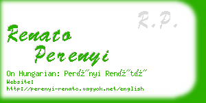 renato perenyi business card